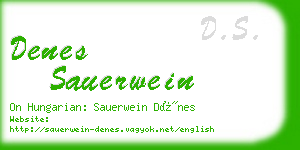 denes sauerwein business card